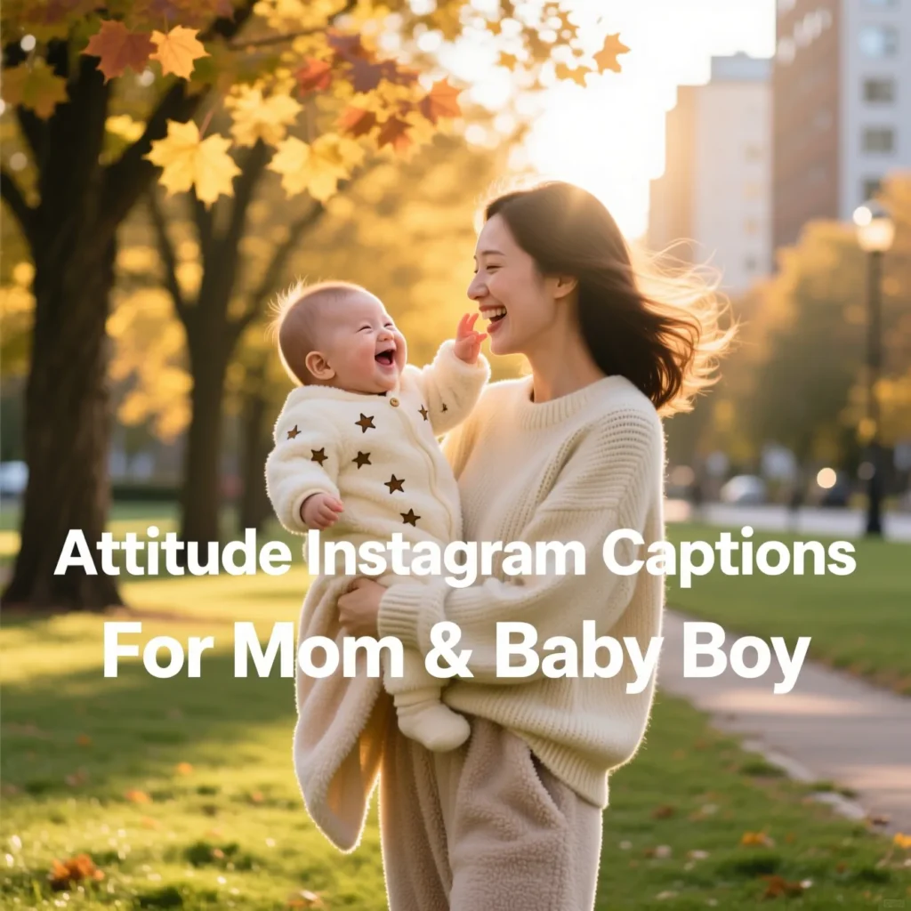 Attitude Instagram Captions For Mom & Baby Boy