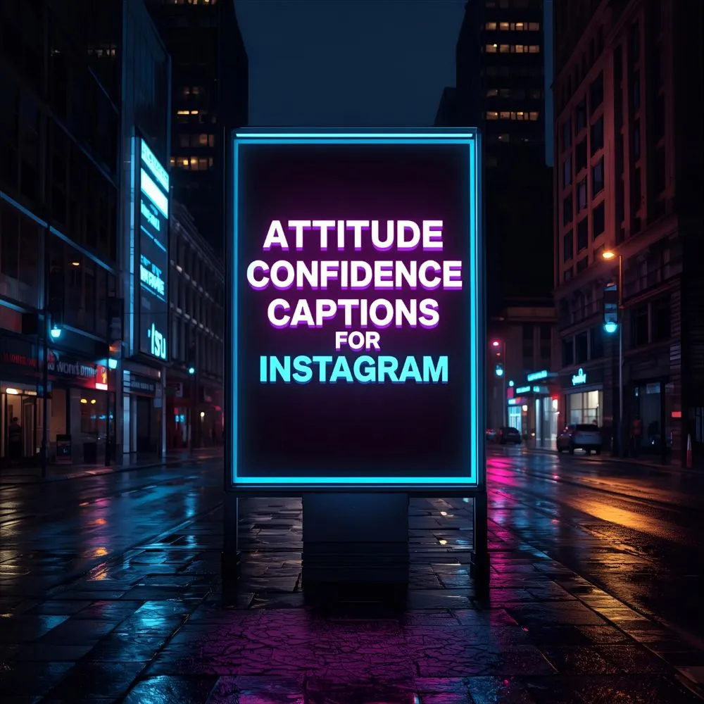 Attitude Confidence Captions For Instagram