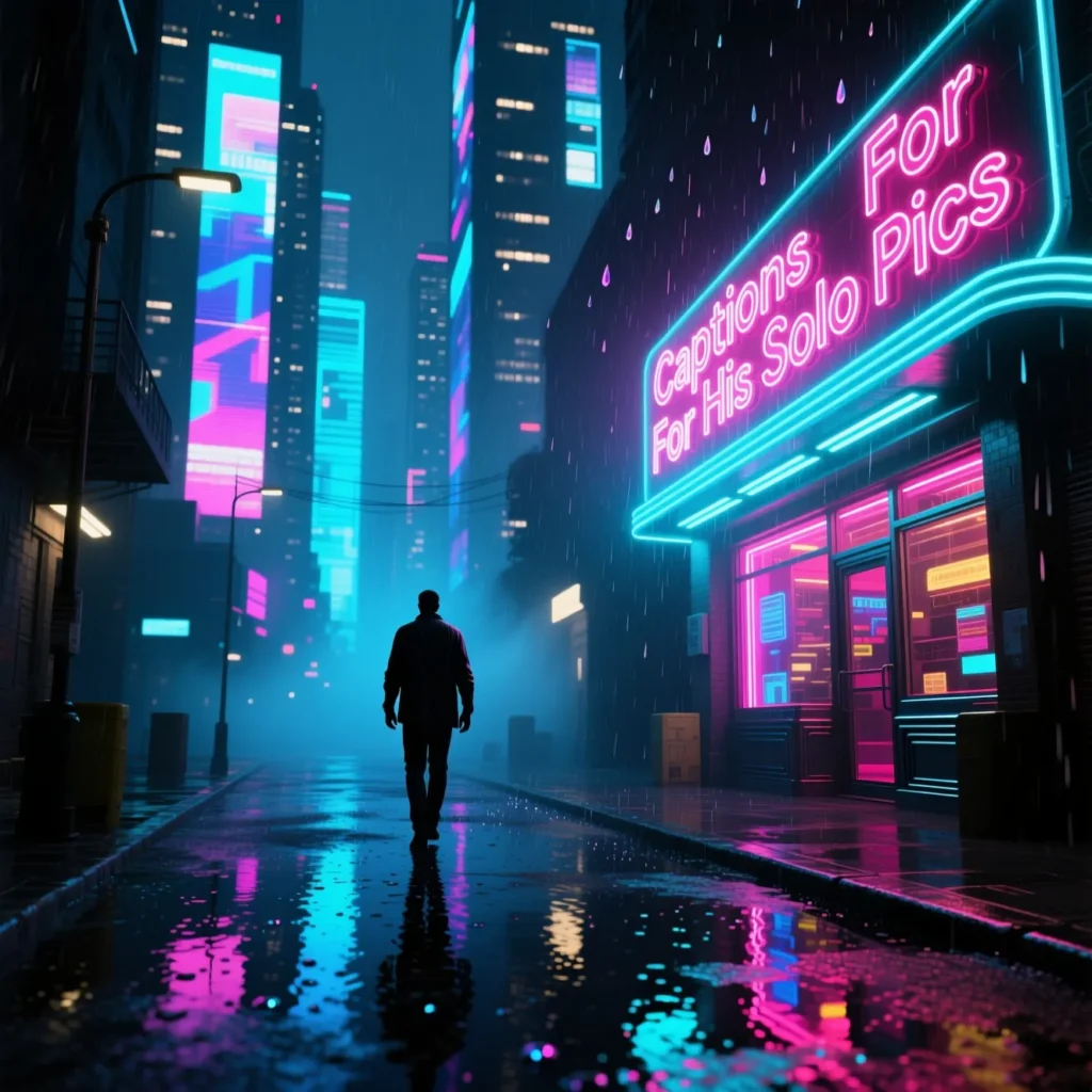 Captions For His Solo Pics