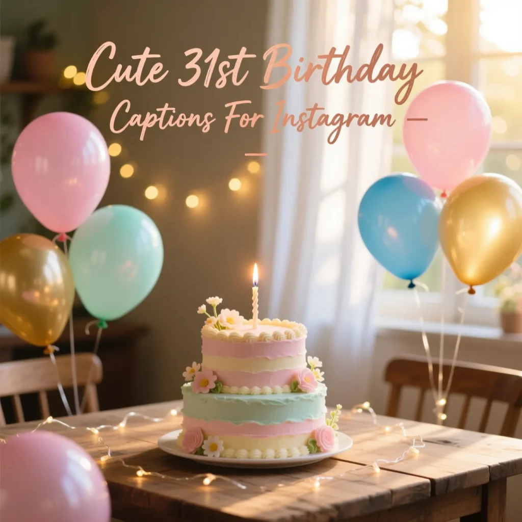 Cute 31st Birthday Captions For Instagram