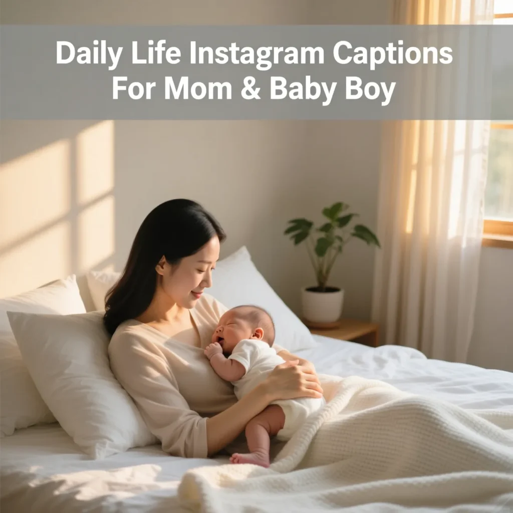 Daily Life Instagram Captions For Mom & Baby Boy
