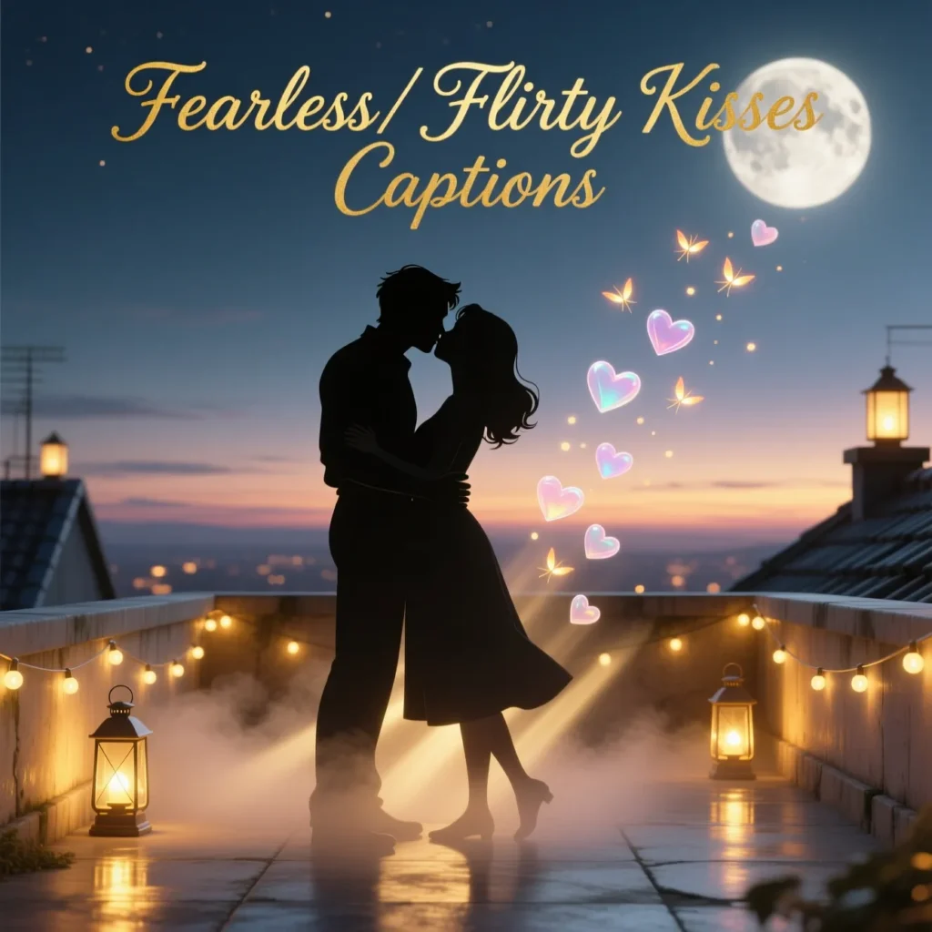 Fearless/ Flirty Kisses Captions