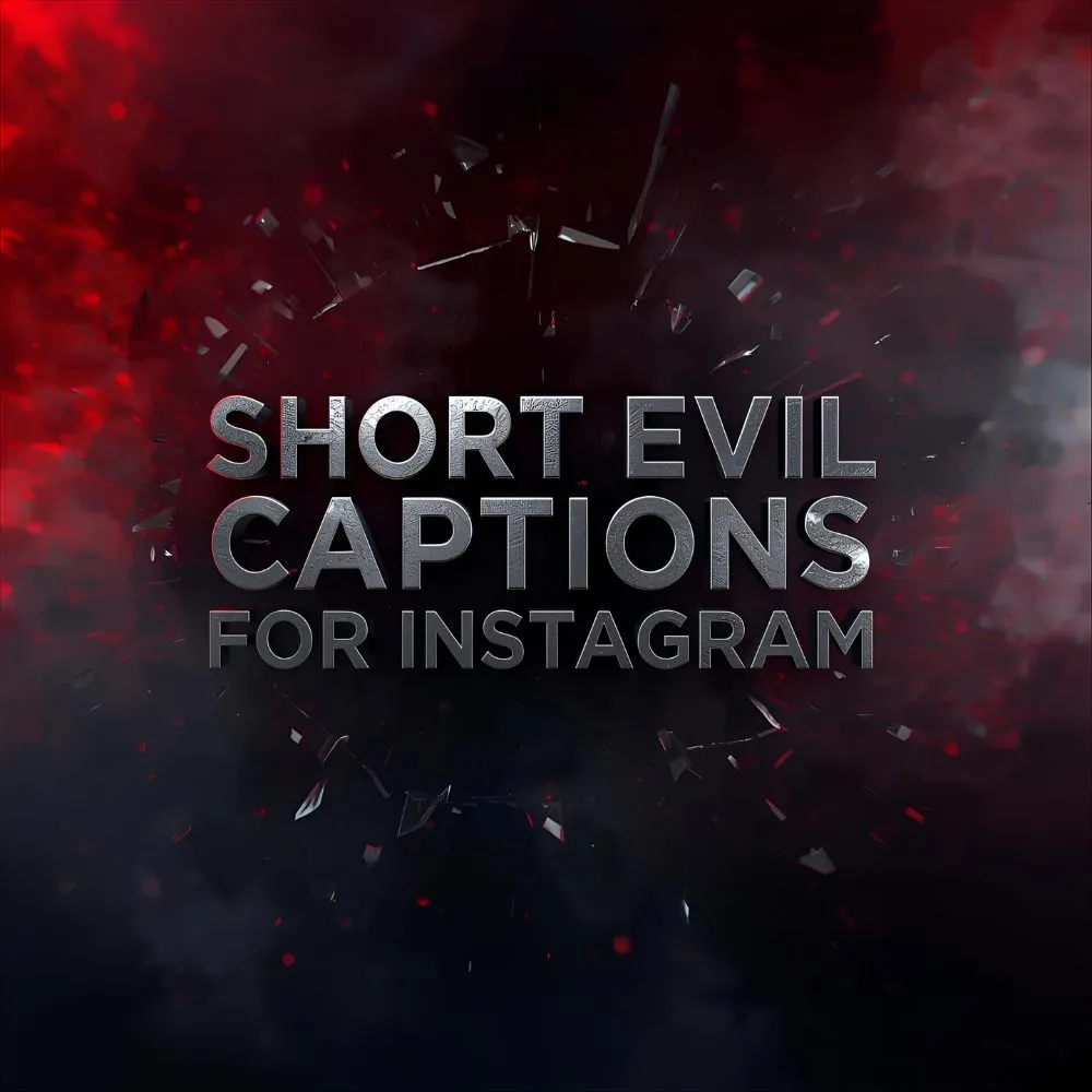 Short Evil Captions For Instagram