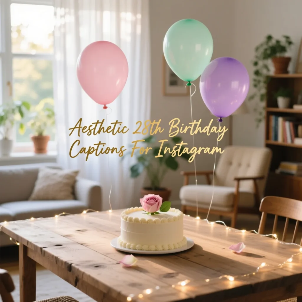 Aesthetic 28th Birthday Captions For Instagram