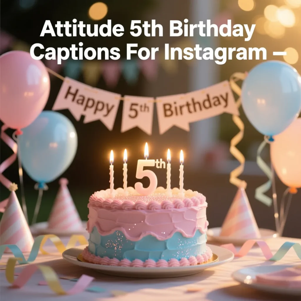 Attitude 5th Birthday Captions For Instagram