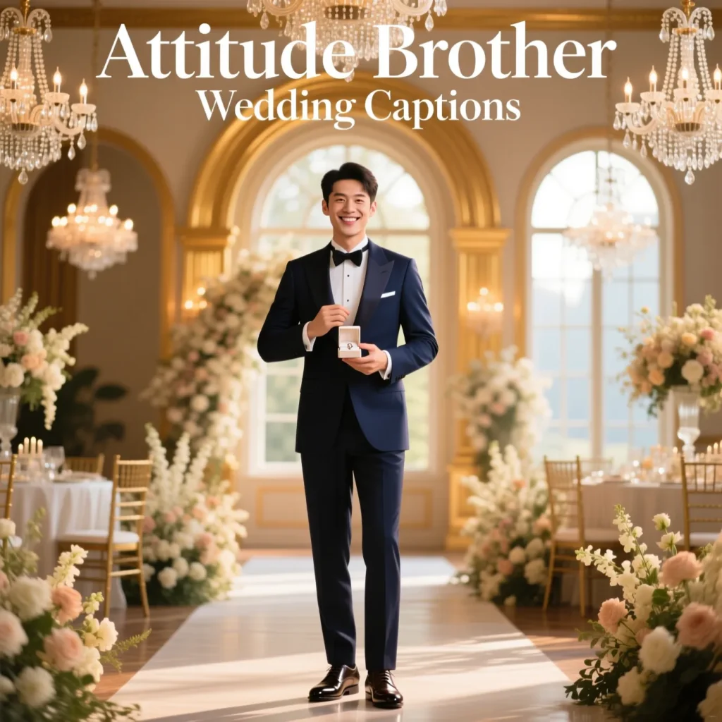 Attitude Brother Wedding Captions
