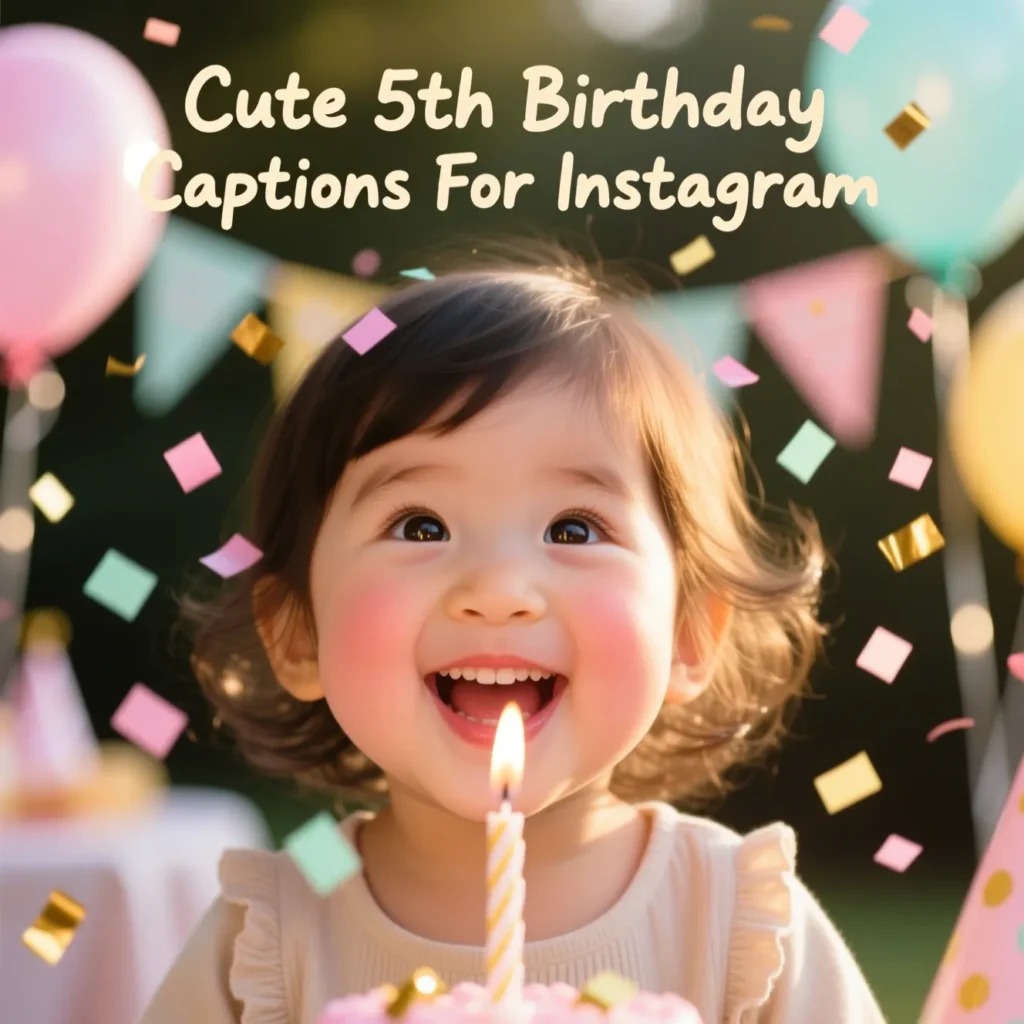 Cute 5th Birthday Captions For Instagram