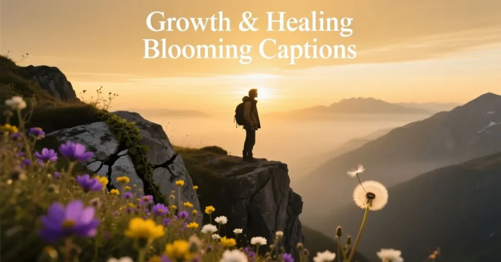 Growth & Healing Blooming Captions