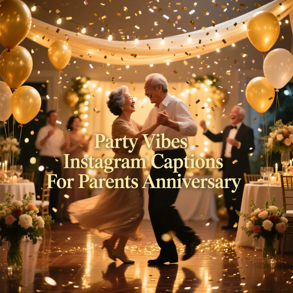 Party Vibes Instagram Captions For Parents Anniversary