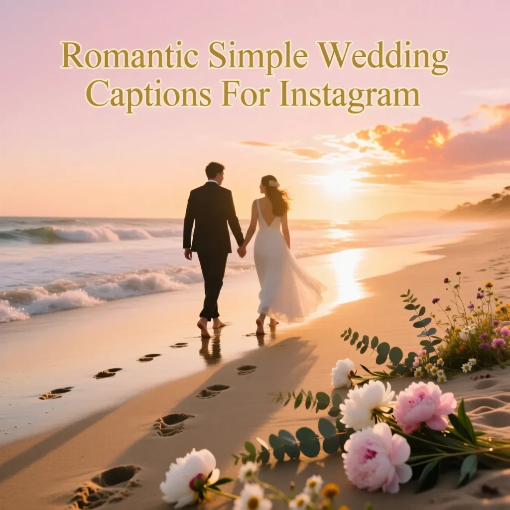Romantic Simple Wedding Captions For Instagram