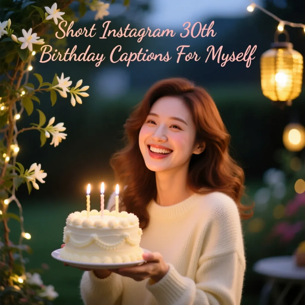 Short Instagram 30th Birthday Captions For Myself