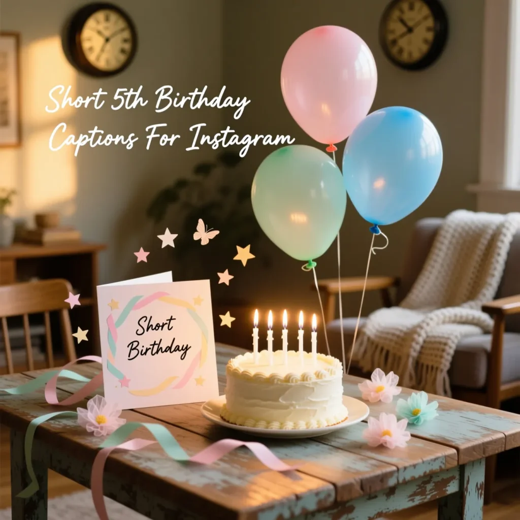 Short 5th Birthday Captions For Instagram