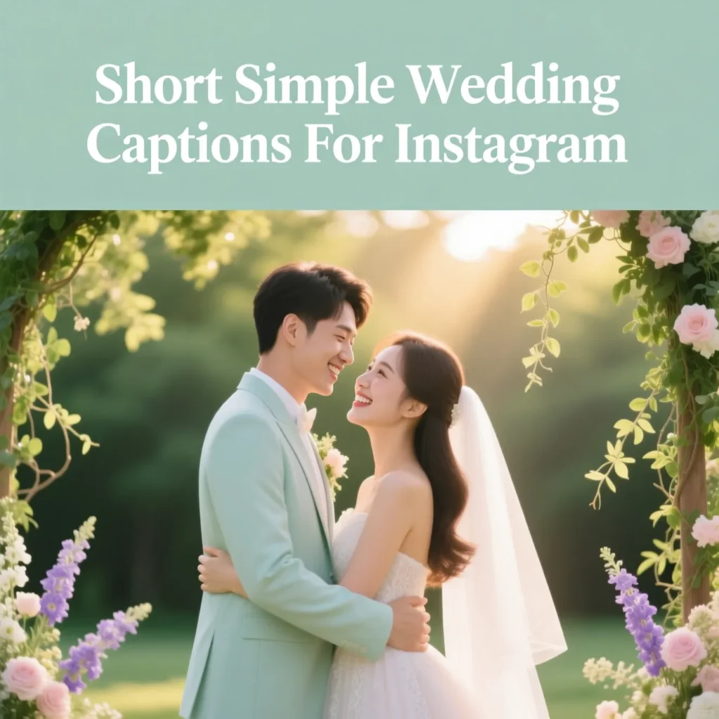 Short Simple Wedding Captions For Instagram
