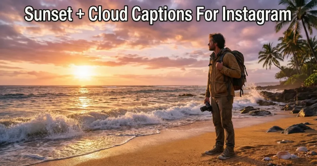 Sunset + Cloud Captions For Instagram