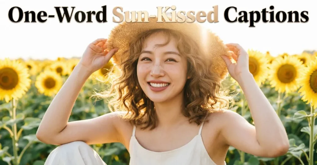 One-Word Sun-Kissed Captions