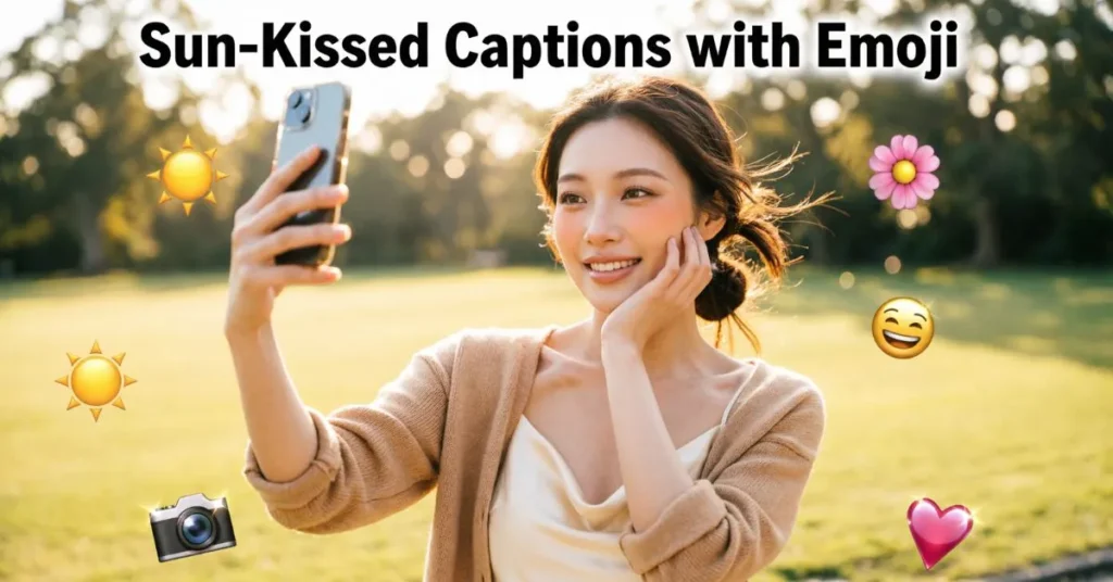 Sun-Kissed Captions with Emoji