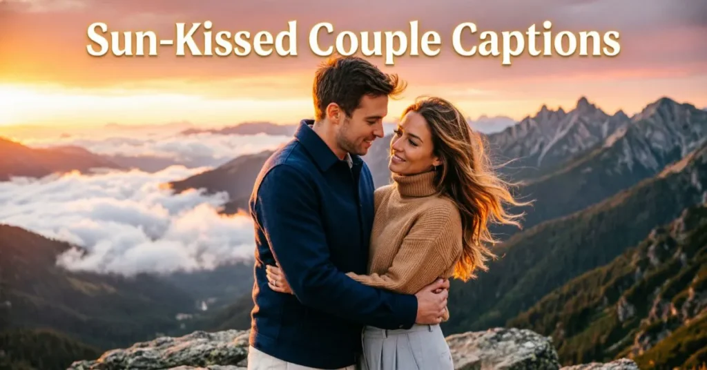 Sun-Kissed Couple Captions
