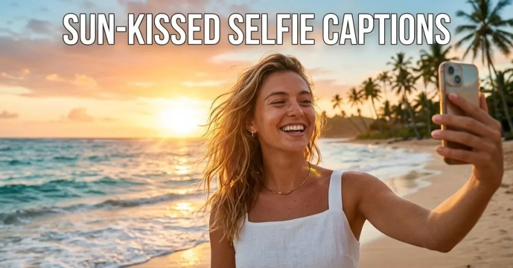 Sun-Kissed Selfie Captions