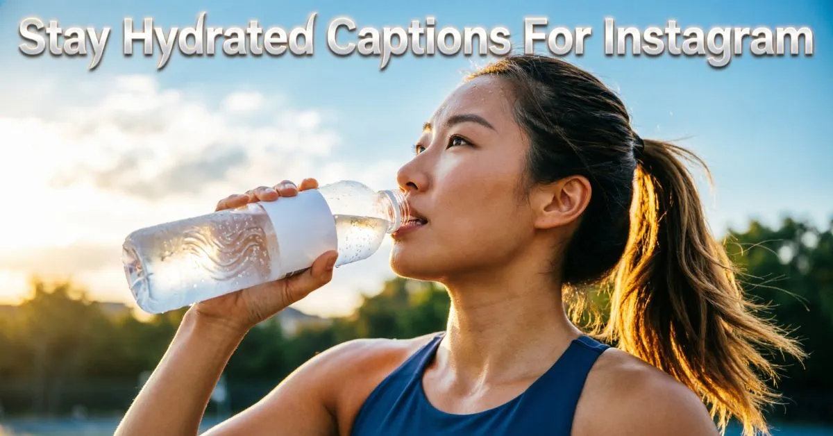 Stay Hydrated Captions For Instagram
