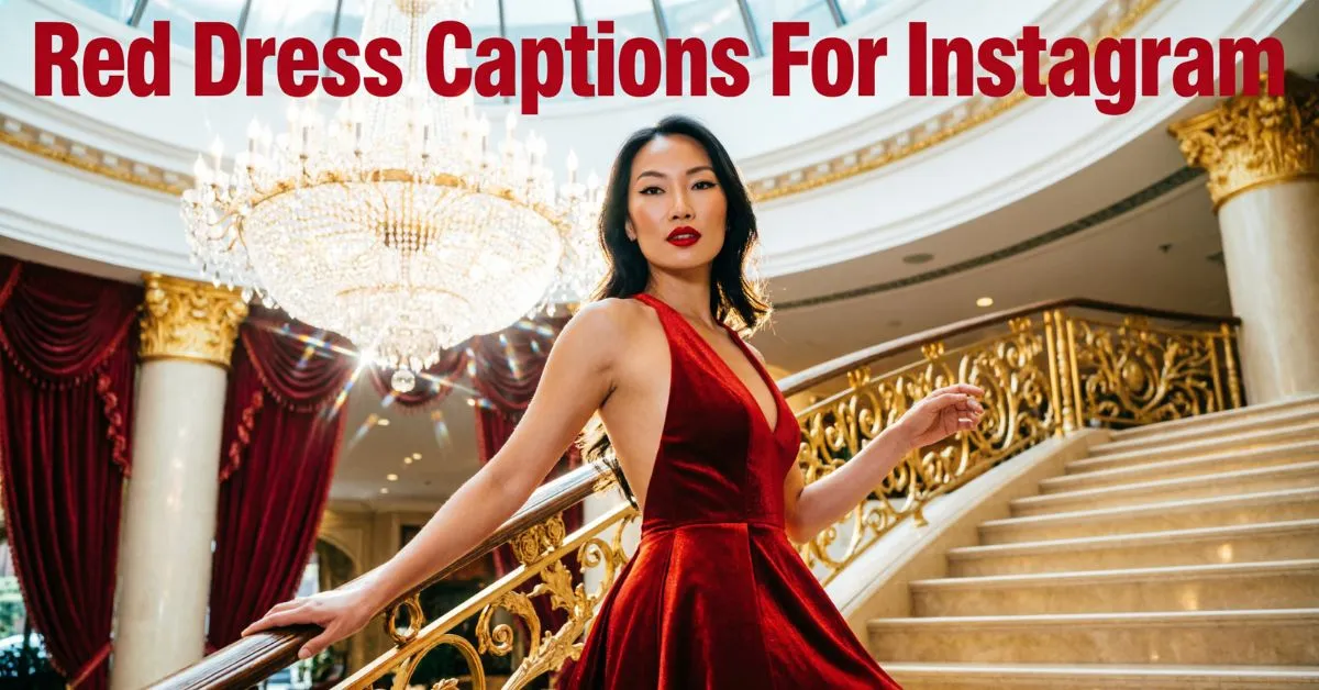 Red Dress Captions For Instagram