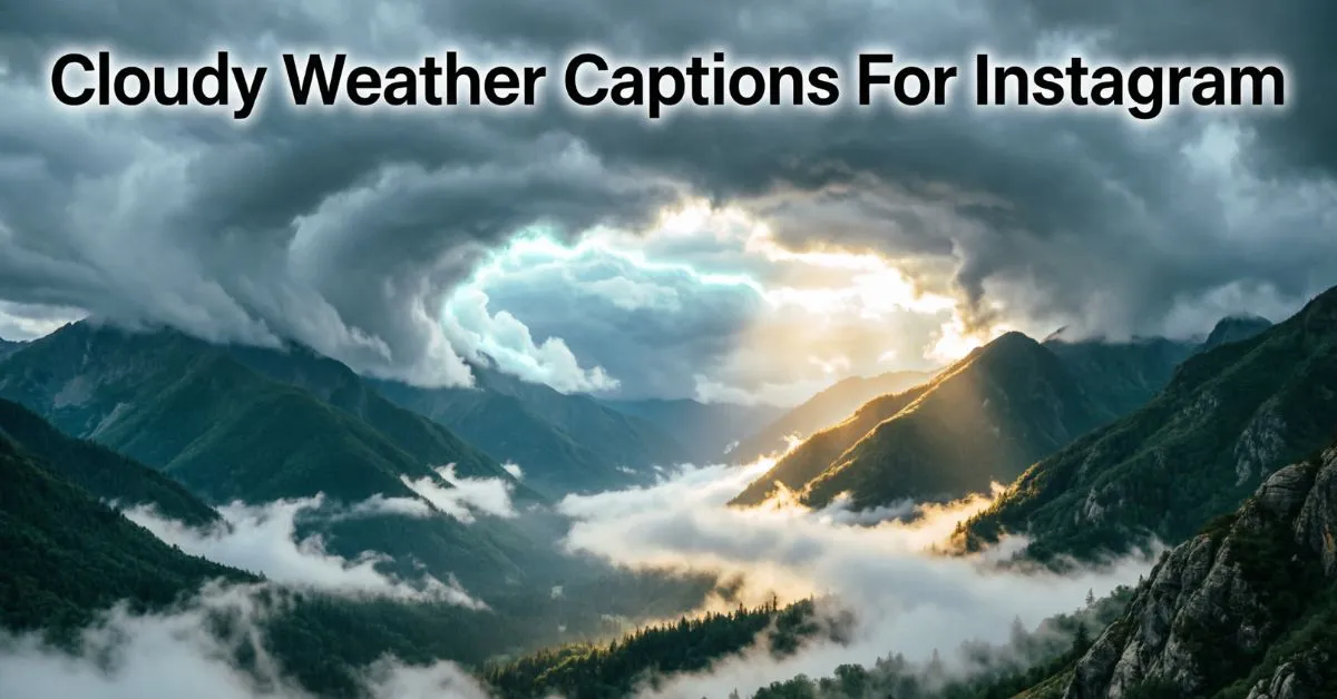 Cloudy Weather Captions For Instagram
